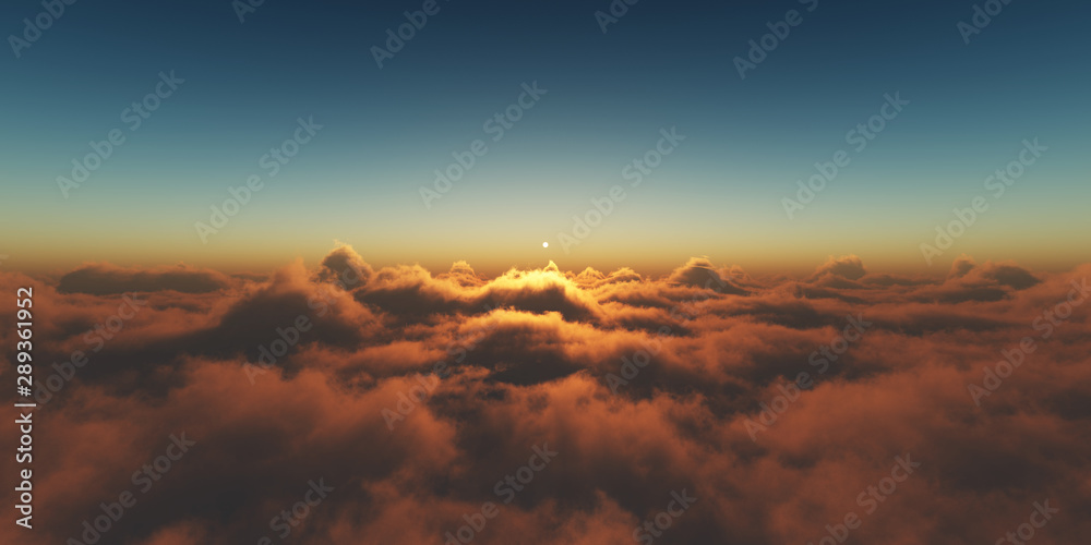 Obraz premium heaven, sunset over the clouds