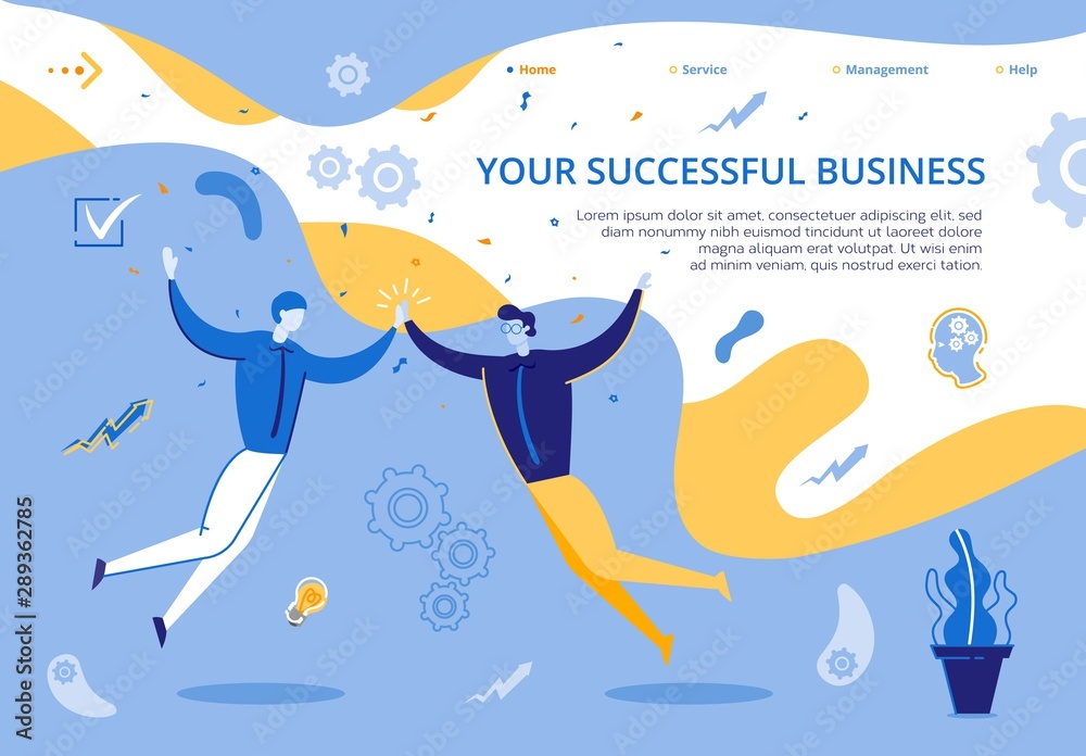 Landing Page Illustration Your Successful Business Landing Page Illustration Your Successful Business