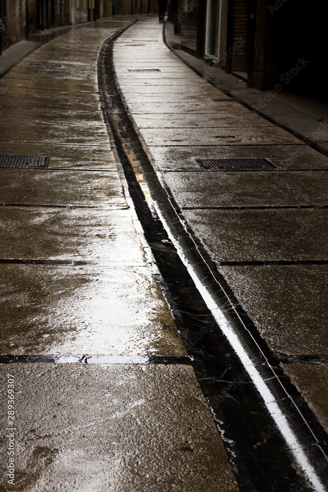 Obraz premium Calle mojada