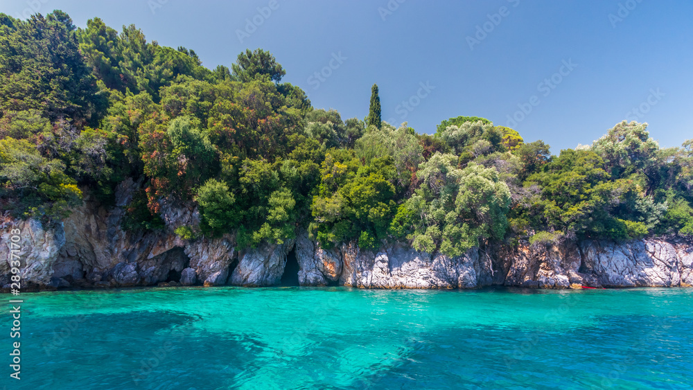View of the sea coast in Corfu View of the sea coast in Corfu