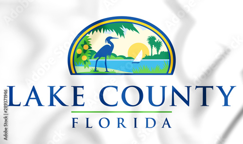 3D Emblem of Lake County (Florida), USA. 3D Illustration. photo
