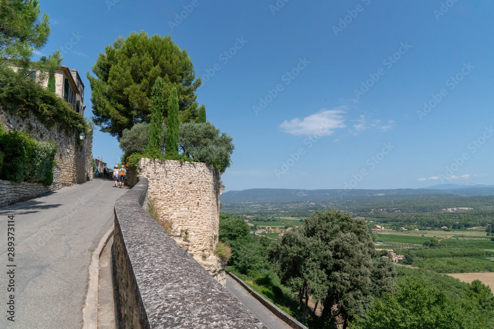 view of hill village of Menerbes Luberon Provence France