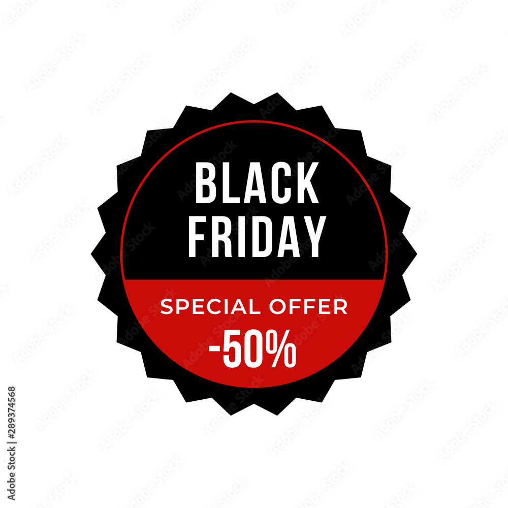 Black Friday 50 percent off promotion banner Black Friday 50 percent off promotion banner