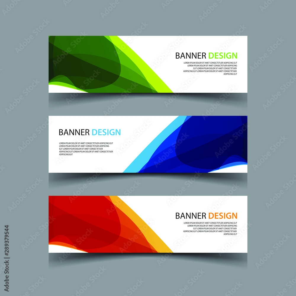 Naklejka premium Vector Abstract design banner web template