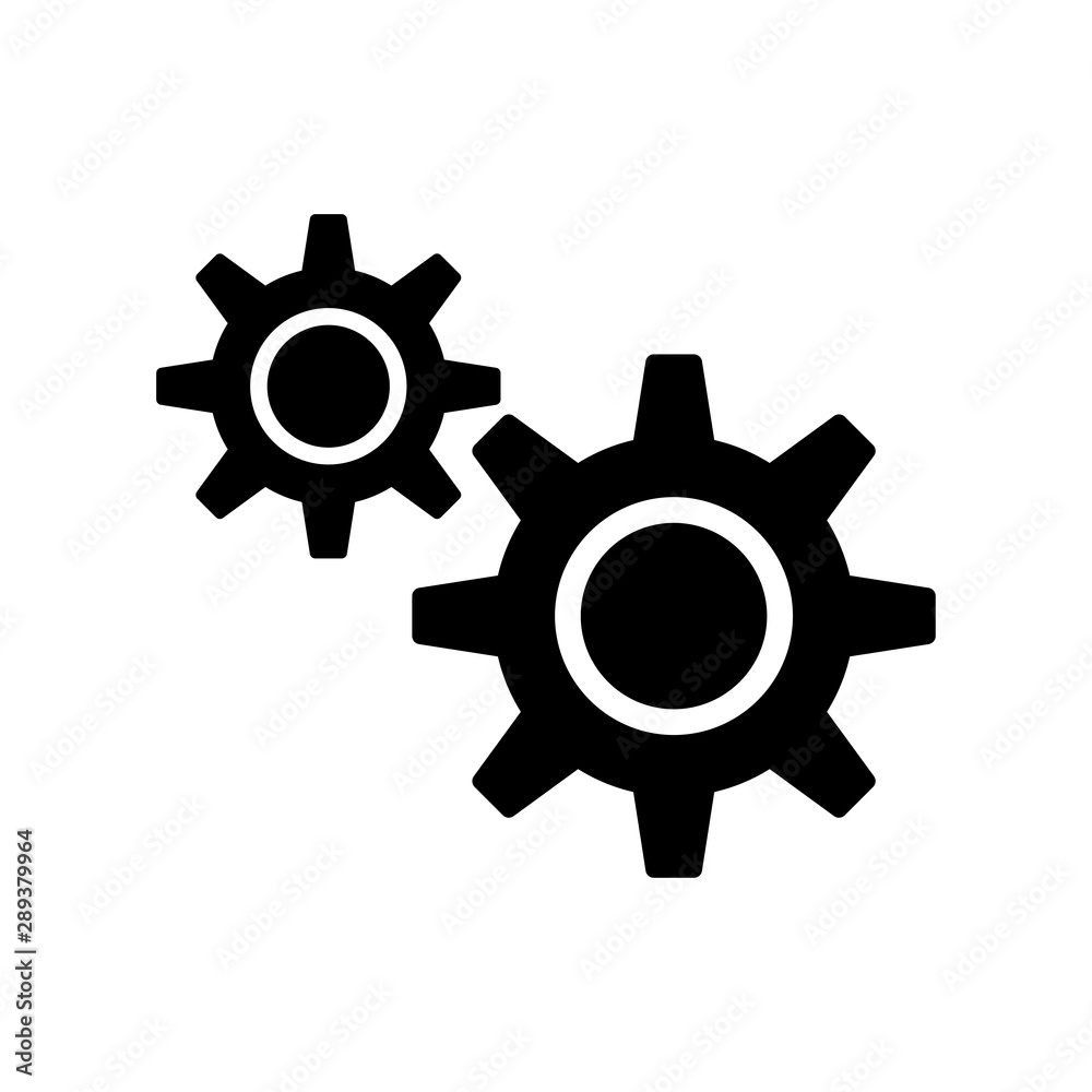 Gears vector icon. Cogwheel pictogram. Settings symbol. Gears vector icon. Cogwheel pictogram. Settings symbol.