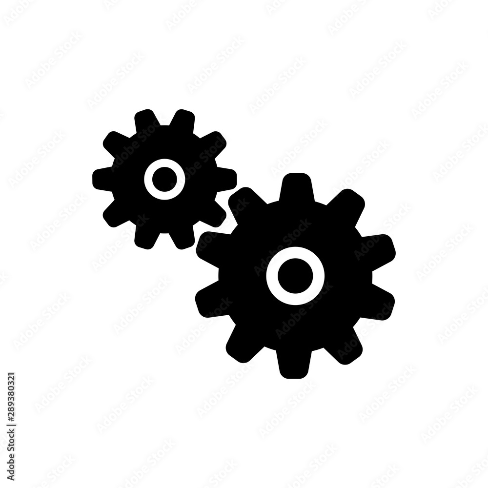 Gears vector icon. Cogwheel pictogram. Settings symbol. Gears vector icon. Cogwheel pictogram. Settings symbol.