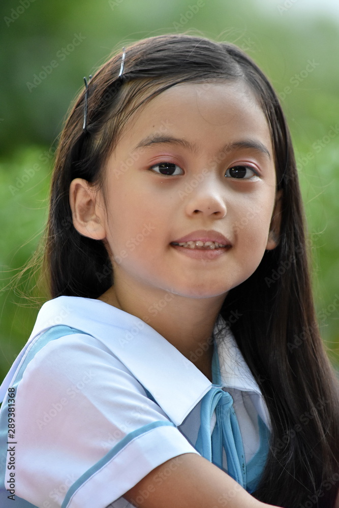 Pretty Minority Child Girl Student Smiling Pretty Minority Child Girl Student Smiling