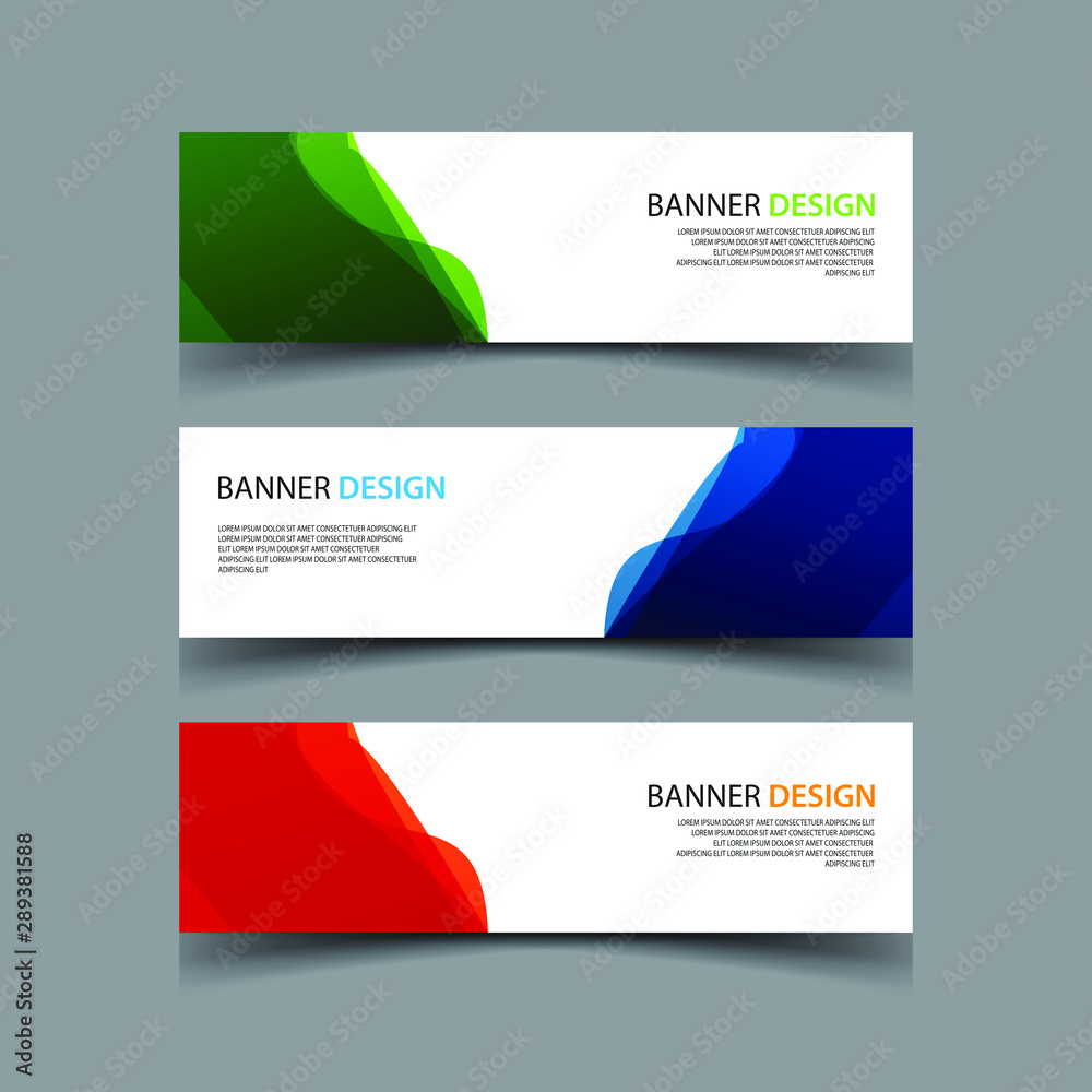 Naklejka premium Vector Abstract design banner web template