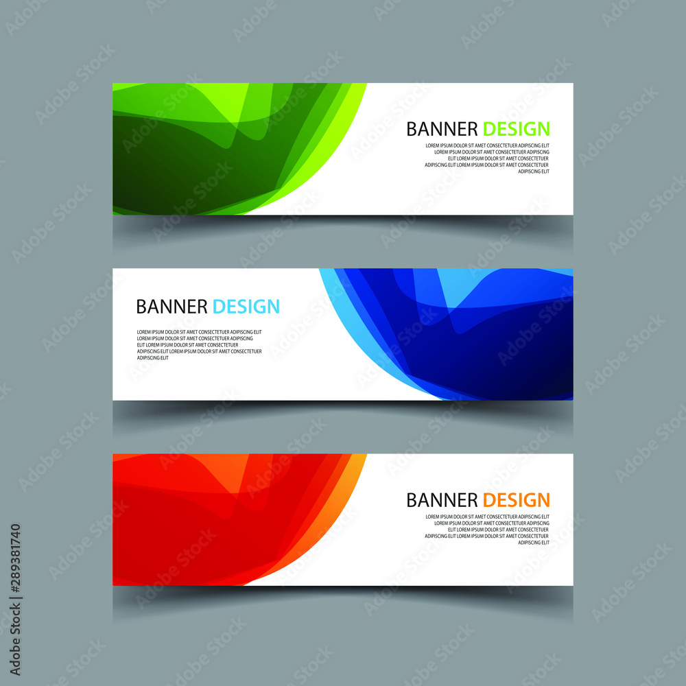 Naklejka premium Vector Abstract design banner web template