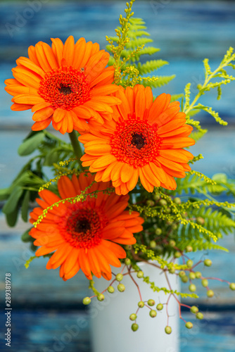 Flower bouquet with red gerbera