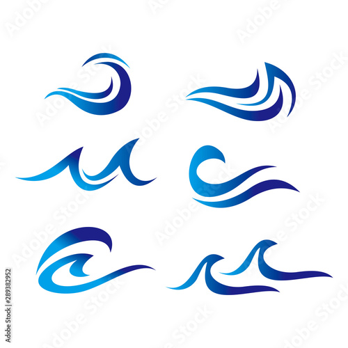 Wave Logo, Coastal logo, water logo
