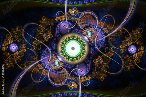 Beaufiful fractal hd wallpaper background logo blue shapes geometric pattern music waves explosion universe yolo.