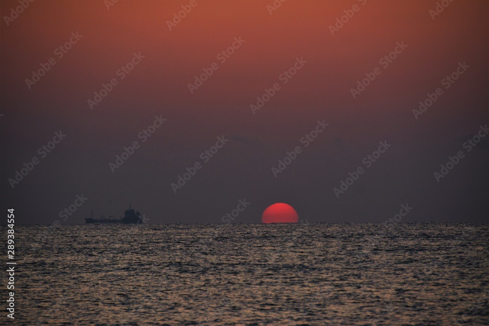 a sunrise in Eforie Nord resort a sunrise in Eforie Nord resort