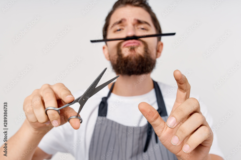 man with knife and fork isolated on white man with knife and fork isolated on white