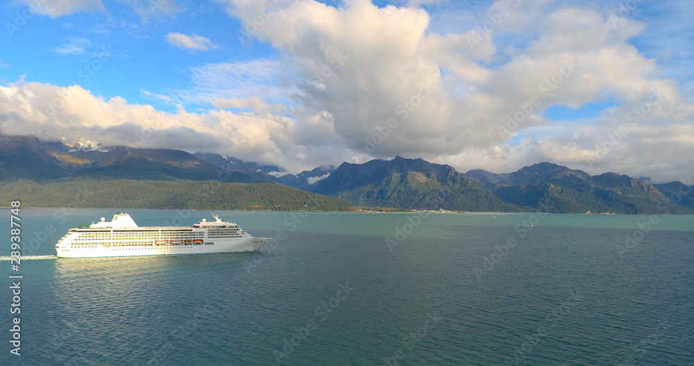 Cruise ships on Ressurection Bay, Alaska 