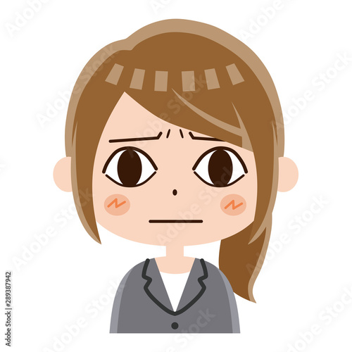 ビジネウーマン　何とも言えない表情
