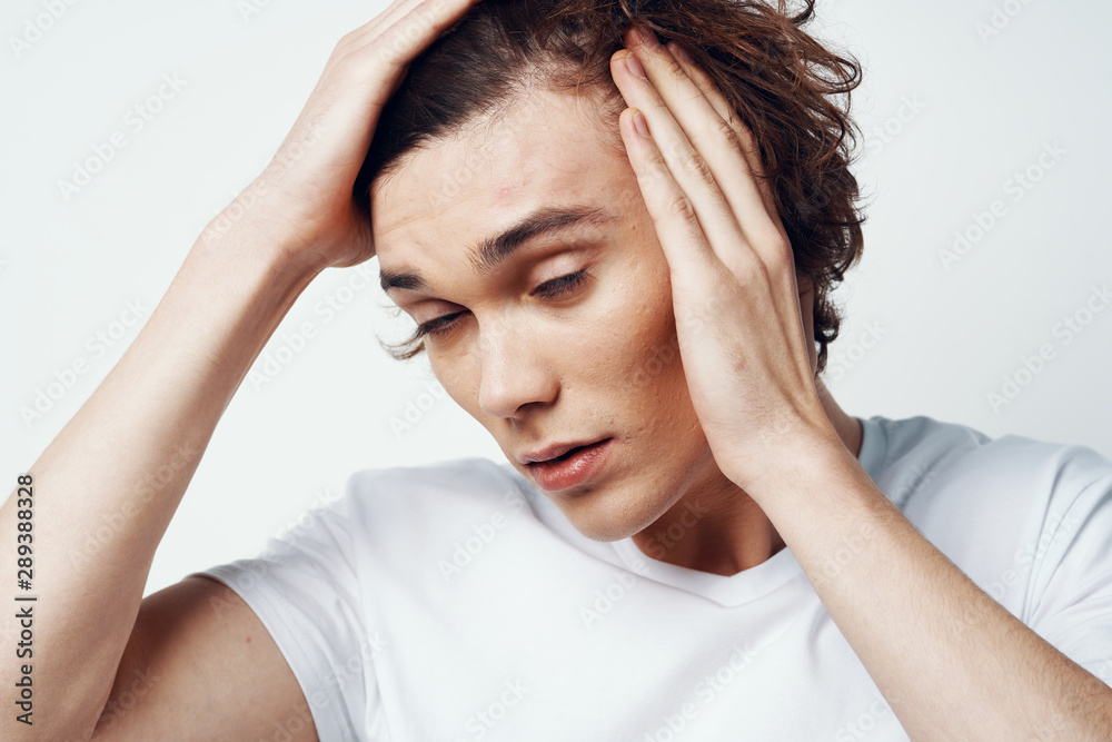 woman with headache woman with headache