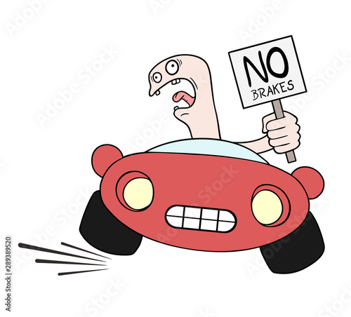 vehicle without brakes