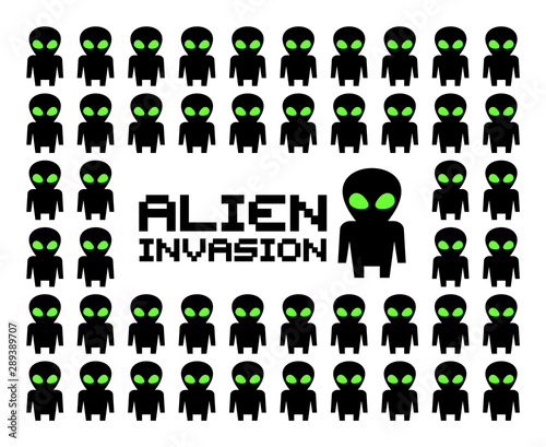 Alien invasion illustration