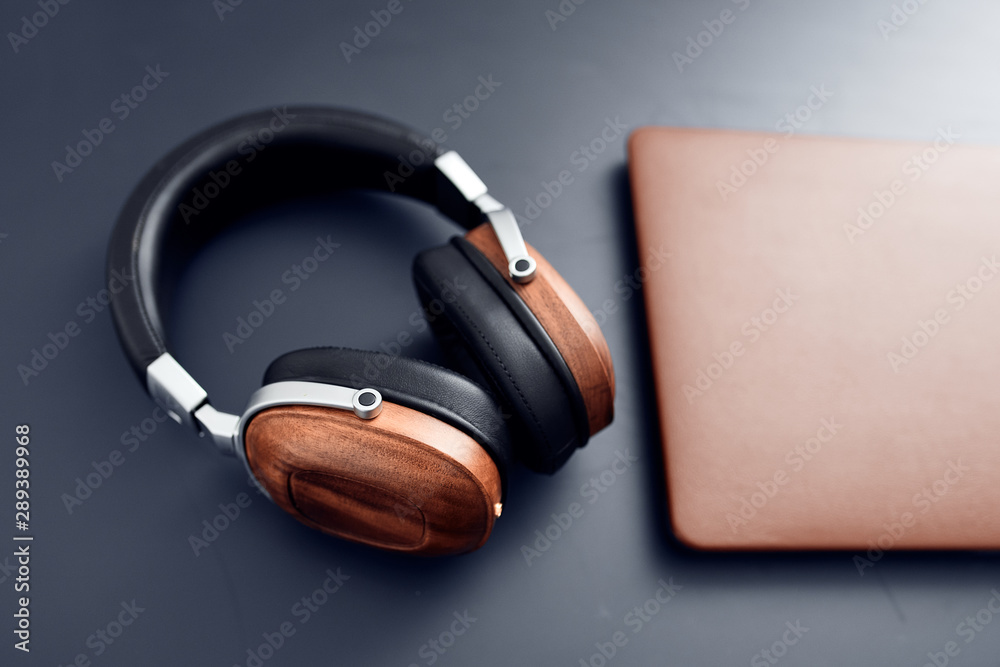 headphones on white background headphones on white background