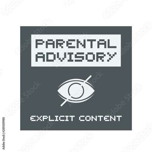 Parental advisory icon design