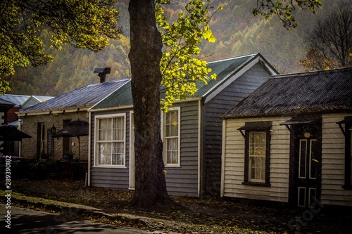 Quaint homes under the fall foliage of Arrowtown, New Zealand © Kevin