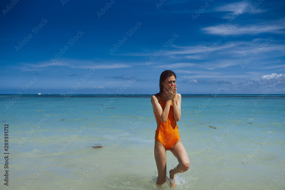 woman on the beach