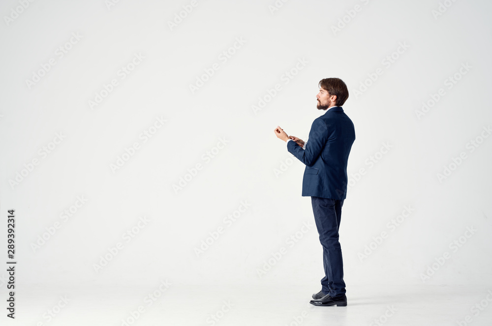 businessman pointing at copy space businessman pointing at copy space