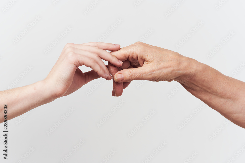 hands isolated on white background hands isolated on white background