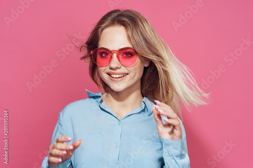 portrait of a girl in glasses