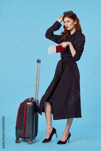 woman with suitcase