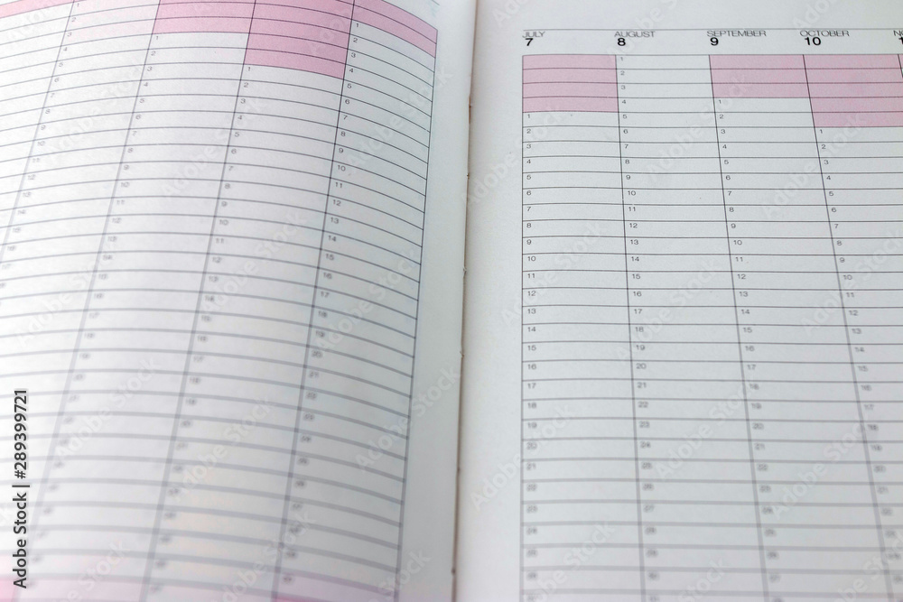 Diary yearly planner 2020, Beginning a new life concept Diary yearly planner 2020, Beginning a new life concept