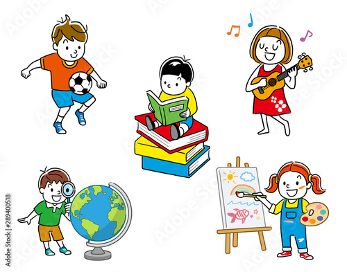 Children, kids : sets, variations