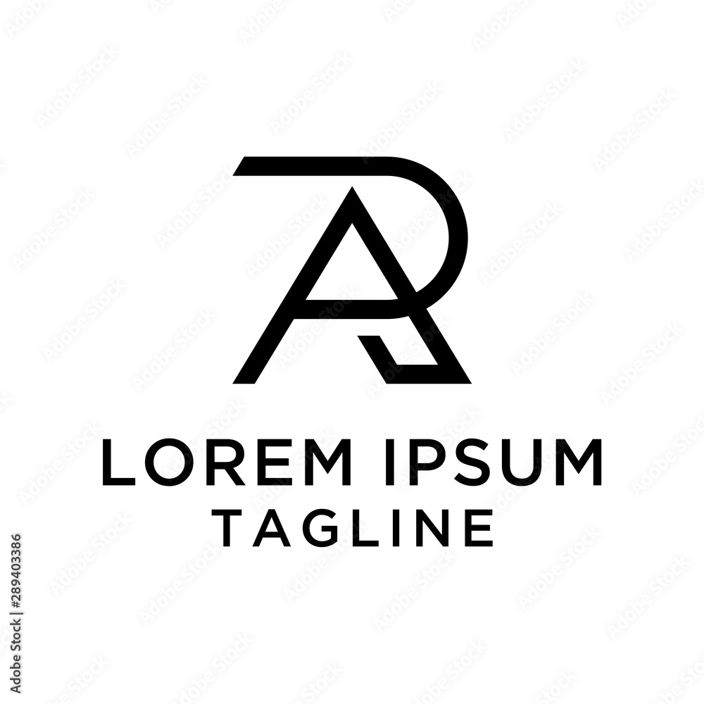 AR Monogram Logo Design Vector AR Monogram Logo Design Vector