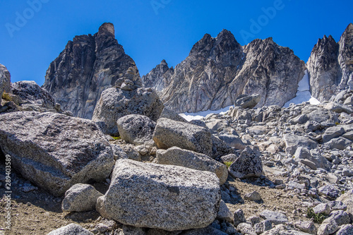 Rocky landscape of Alpine Wilderness in North Cascade Mountains