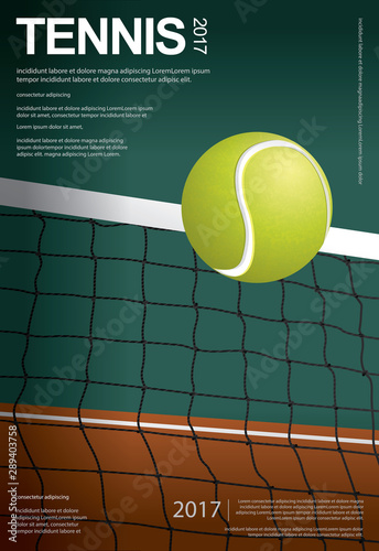 Tennis Championship Poster Vector illustration