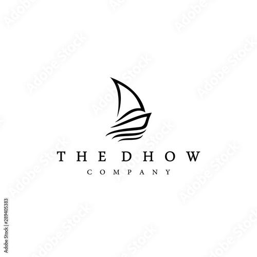 Dhow Or Ship Logo Design Inspiration Vector