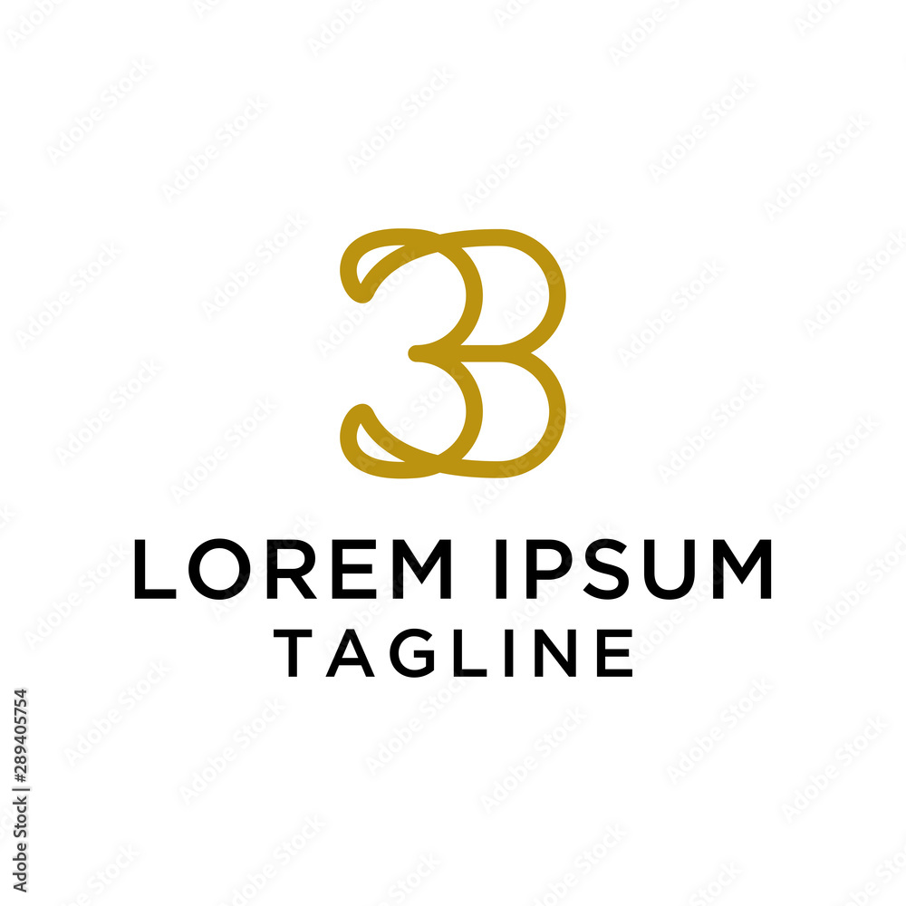 Letter B3 Logo Design Template Letter B3 Logo Design Template