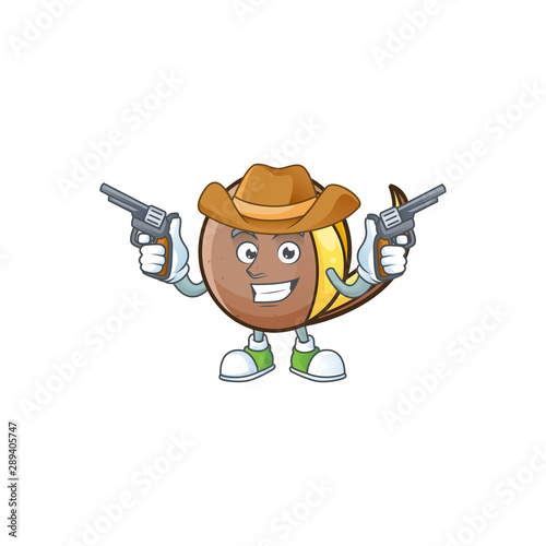 Cowboy bambangan fruit cartoon character with mascot