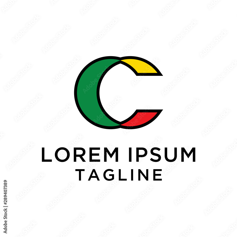 Letter C Colorful Logo Design Template Letter C Colorful Logo Design Template