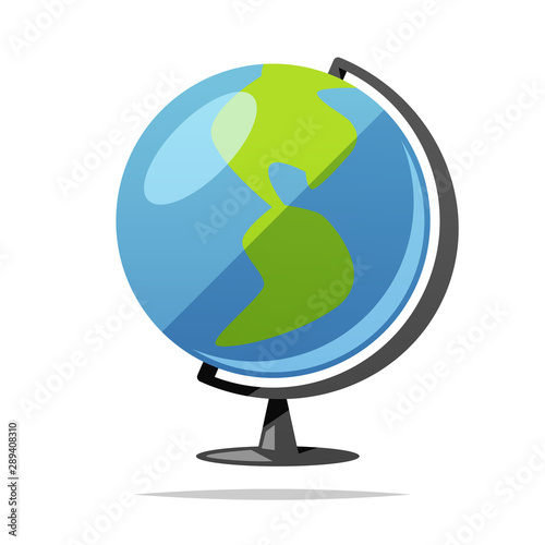 Globe map model vector isolated illustration