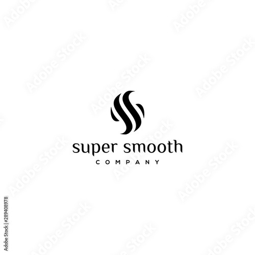 abstract logo with letter ss design concept