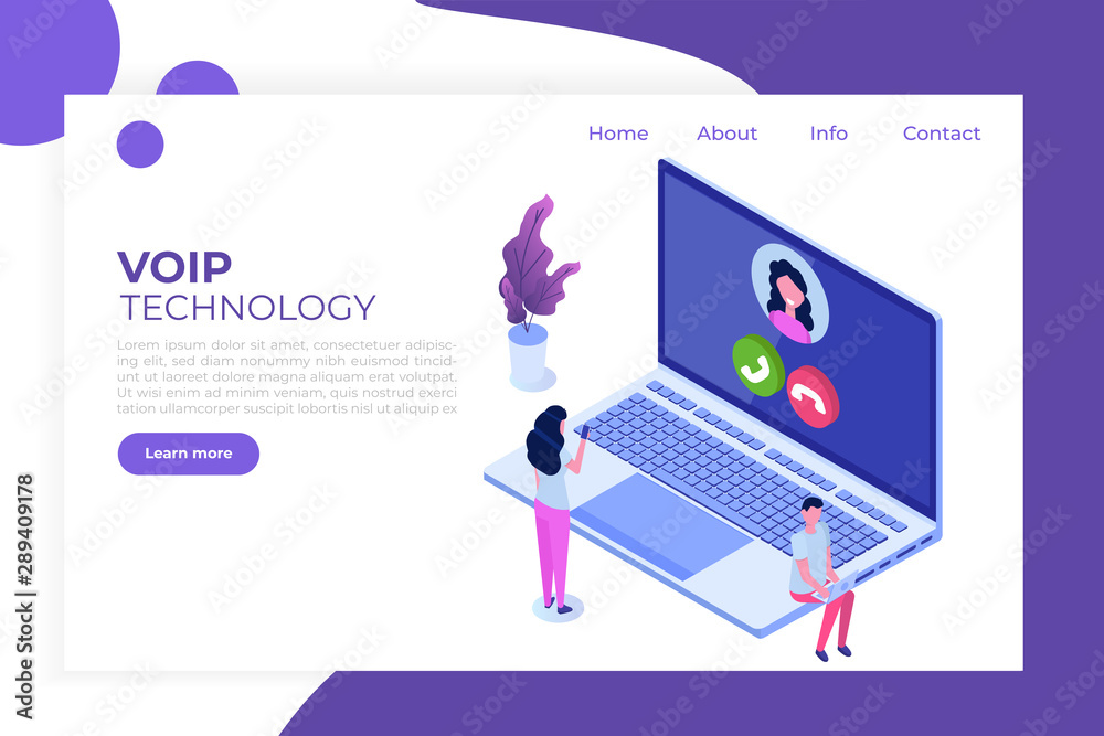 Voice over IP, IP telephony VoIP technology isometric concept. Vector illustration. Voice over IP, IP telephony VoIP technology isometric concept. Vector illustration.
