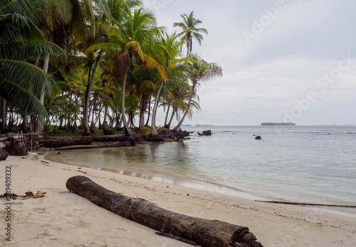 Exotic beach at Sanblas islands Panama photo