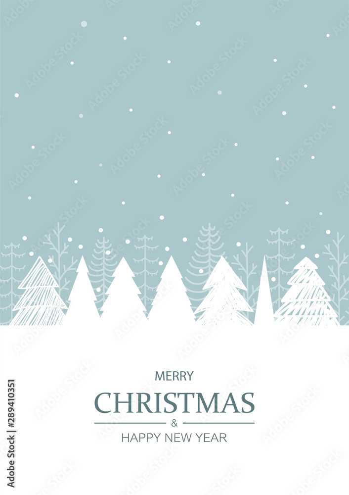 Christmas winter background. Vector illustration. - obrazy, fototapety, plakaty 