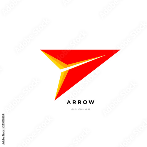 Free Download vector abstract arrow logo, icon isolated. Point logo, web abstract, direction, geometric triangles logo. - GFXLoad