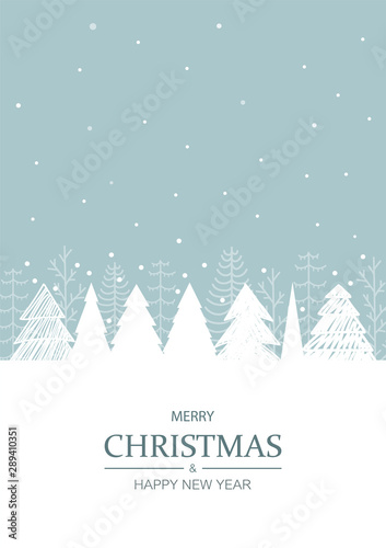 Christmas winter background. Vector illustration.