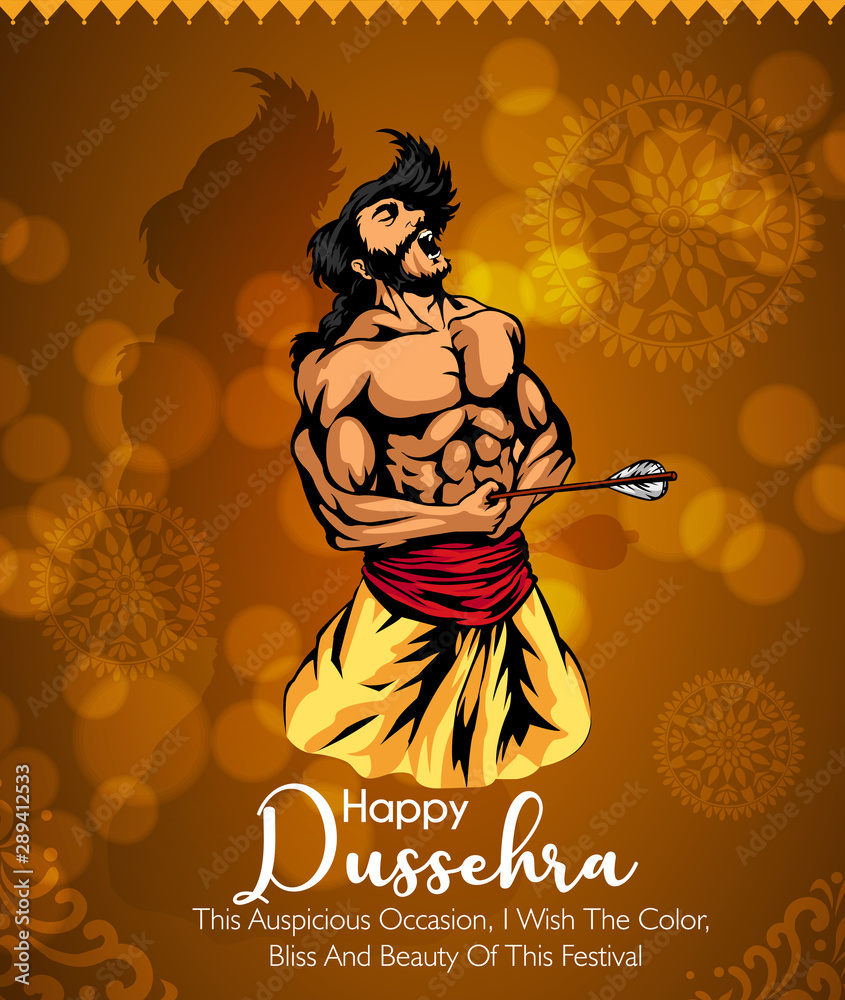 Dussehra festival Shopping sale banner or poster design Lord Rama ...