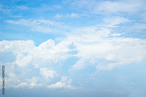 Fototapeta Naklejka Na Ścianę i Meble -  Beauty white cloud and clear blue sky in sunny day texture background