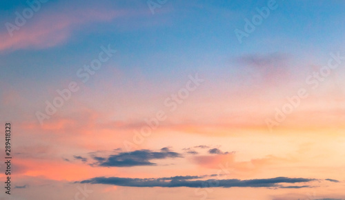 World environment day concept: Dramatic autumn sunset with twilight color sky and clouds background